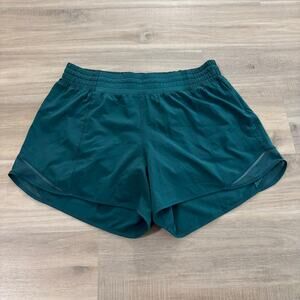 Lululemon Hotty Hot High-Rise Lined Short 4" Storm Teal Women Size 10